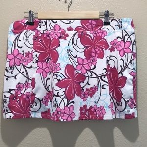 LL Bean tennis golf workout skort floral